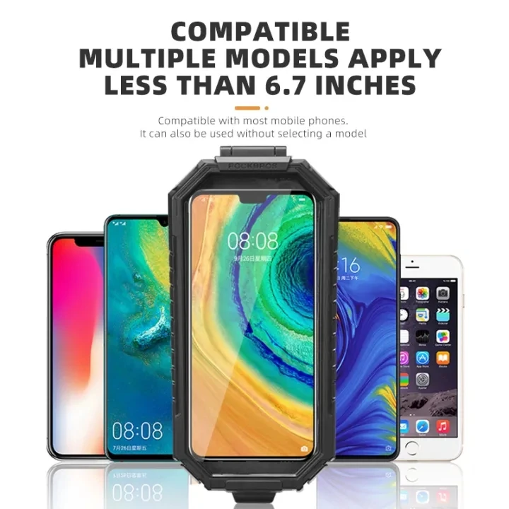 ROCKBROS Universal Abs Phone Holder Mount for Bike Handlebar Bicycle Phone Mount for Bike Waterproof Motorcycle Phone Bracket