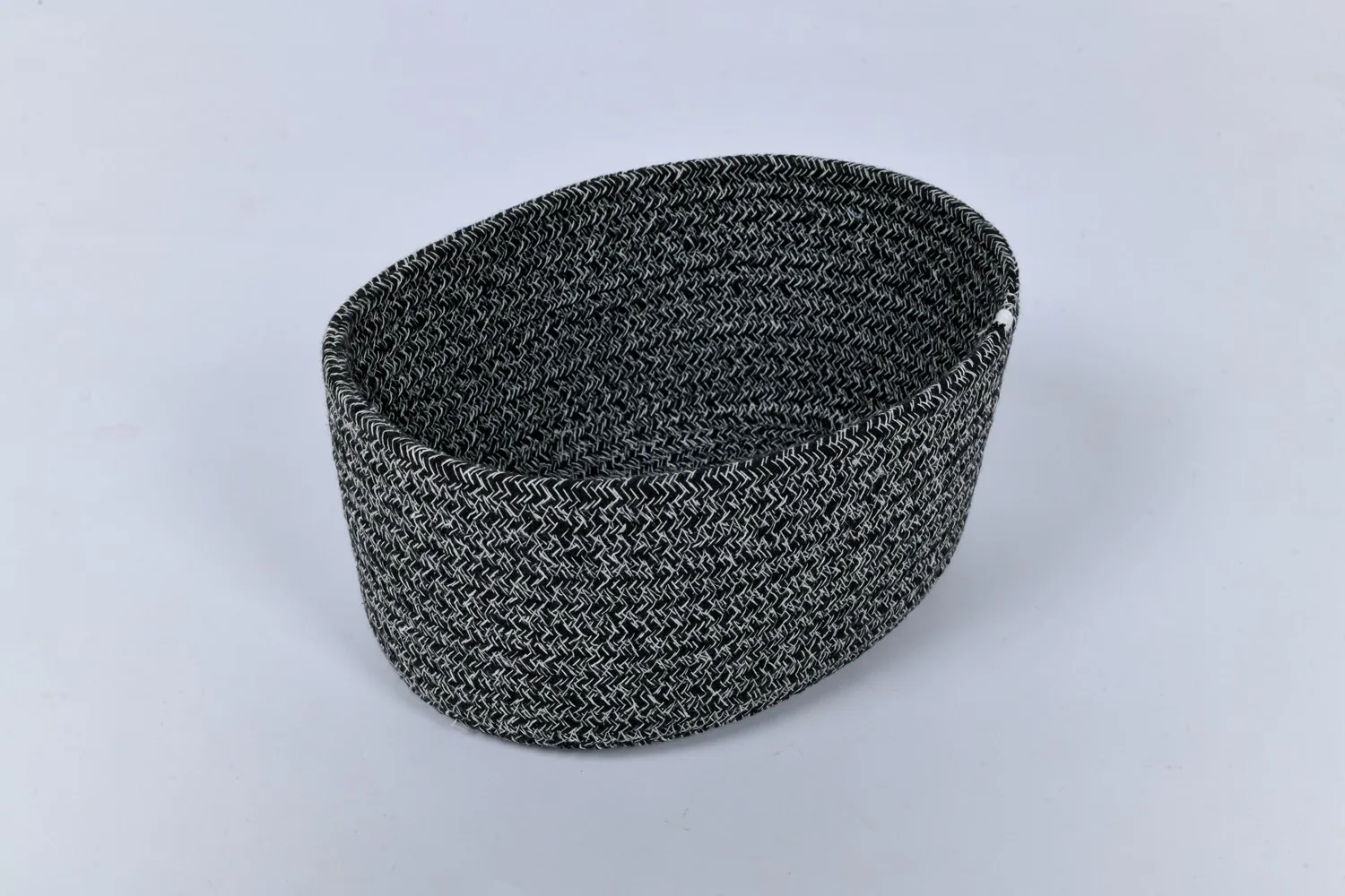 Small Woven Cotton Rope Storage Basket Fabric Chest Box for Cat Dog Toys and Sundries Room Shelf Basket