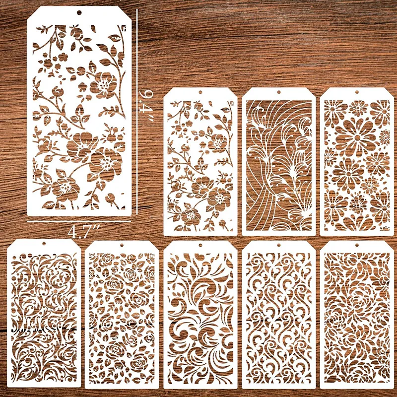 Цветочные трафареты 9 4*4 7 дюймов для рукоделия