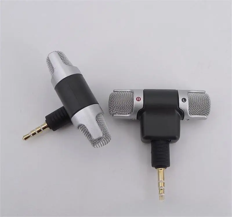 Portable Electret Condenser Microphone Recorder 2-in-1 Multi-Function 3.5mm Mic Mini Wireless Microphone