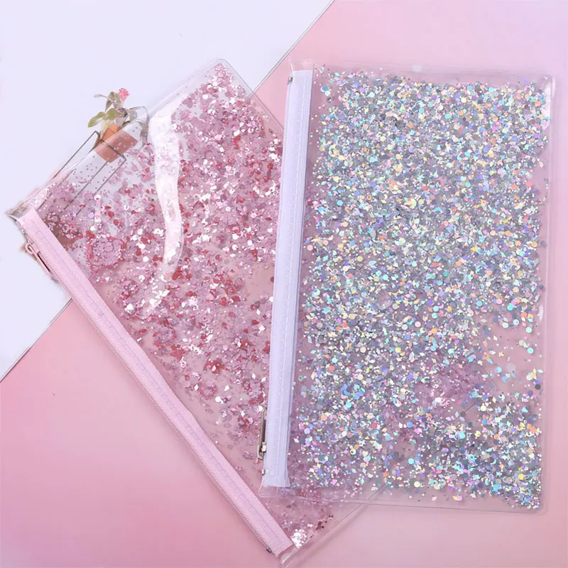 Блестящий органайзер для кистей для макияжа из ПВХ, чехол для кистей для макияжа