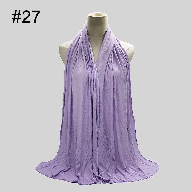 Hot Selling High Quality big size Jersey Scarf Stretchy Hijab Plain Head Scarves Wholesale Women Stoles Jersey Cotton Hijab
