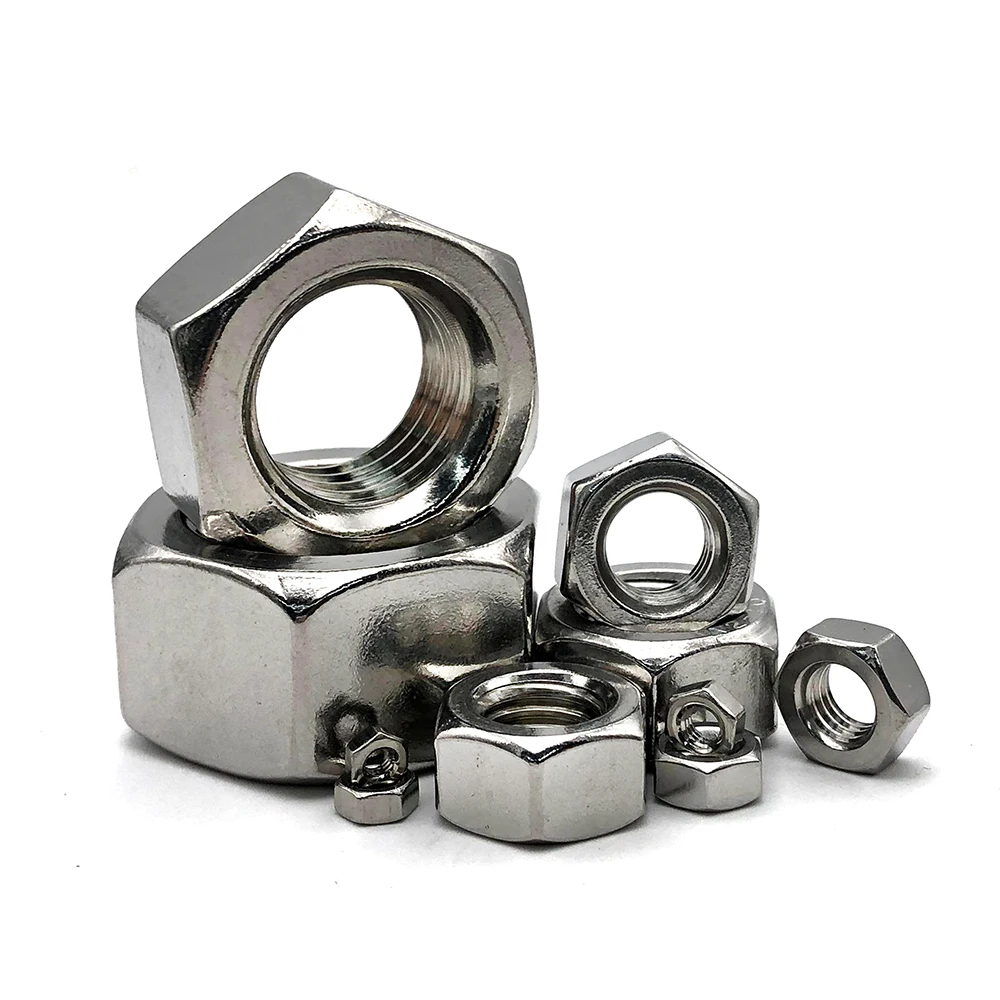 SS Nuts Supplier Stainless Steel 304/316 Din 934 A2-70 A4-70 M14X1 5 M10 1.25 Nut With Metric And Inch