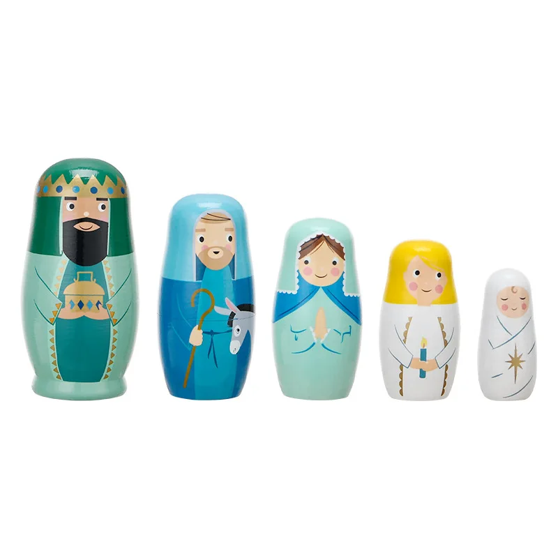 Деревянная матрешка для подарка русские гнездовые куклы