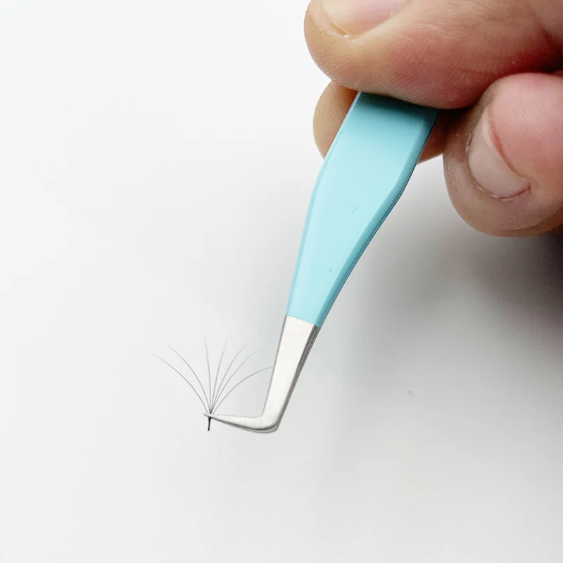 Eyelash Extension Tweezers Set,Fiber Tip Volume Tweezers Curved 45 90 Degree Angled Volume Lash Tweezers