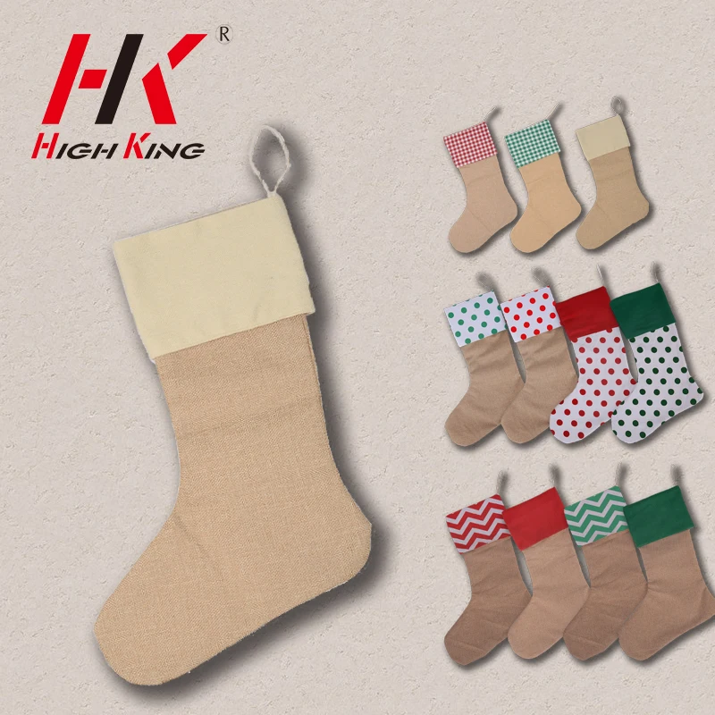 HighKing In Stock Cheap Socks Decorations Gift Decoration 2021 Christmas Stocking