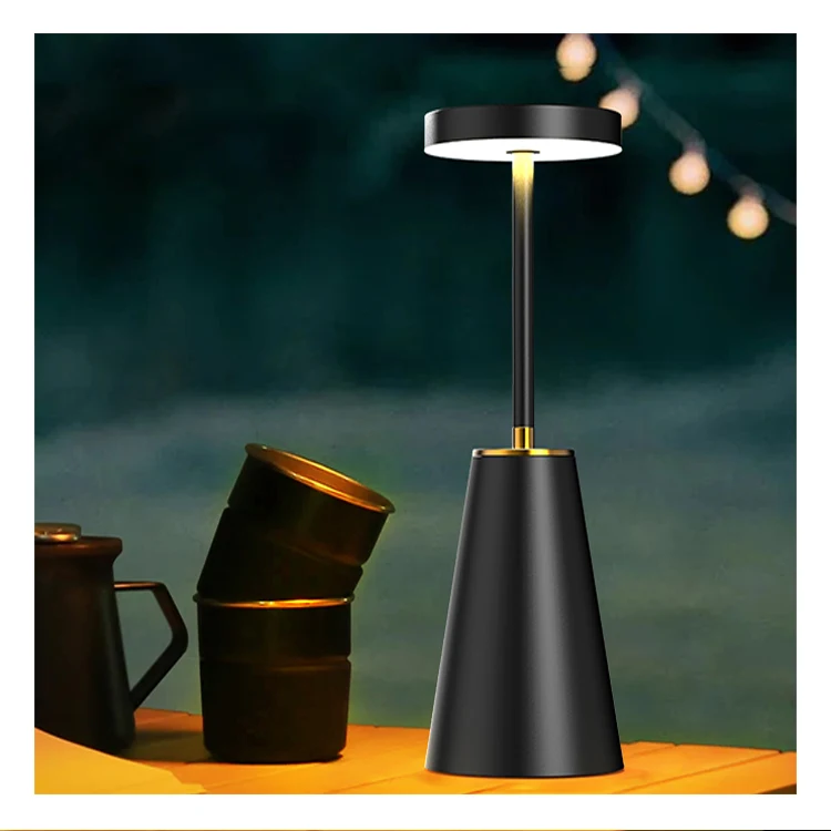 Rechargeable Battery up to 60 Hours Led Portable Metal Cordless Table Lamp Touch Sensor 3 Color Stepless Dimming ambient light