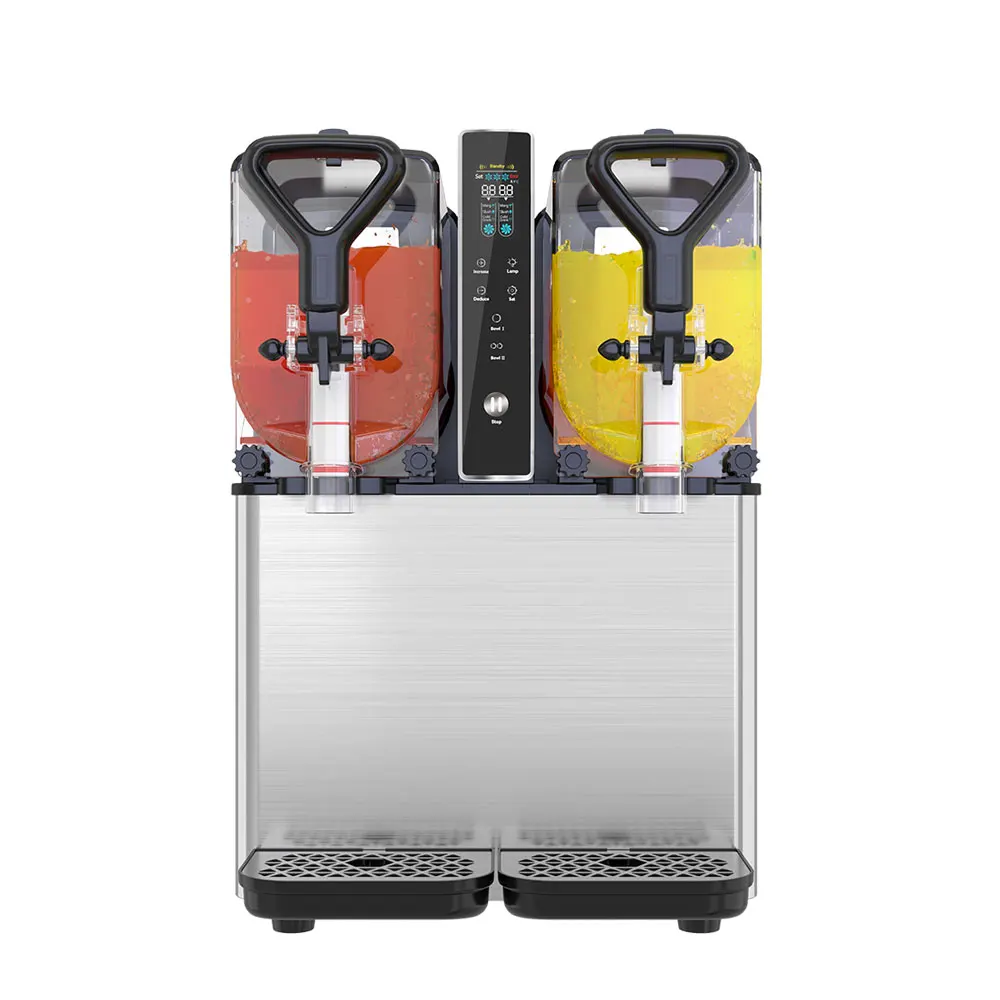 2 tank coke slush machine with led light cocktail slush machine thailand slush machine professional