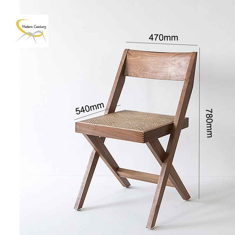 Business furniture used Outdoor Mesh wicker seat coffee chairs solid wooden rattan restaurant chair