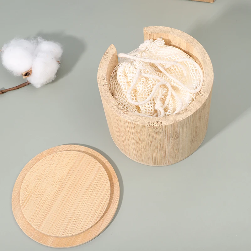 Reusable Bamboo Cotton Makeup Remover Pads with Bamboo box