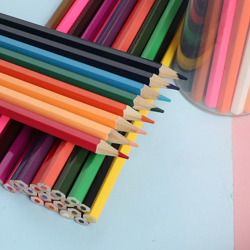 School students supply Economic 6/12 pack color pencil art artist wood pencils set kids boxes of colored pencils