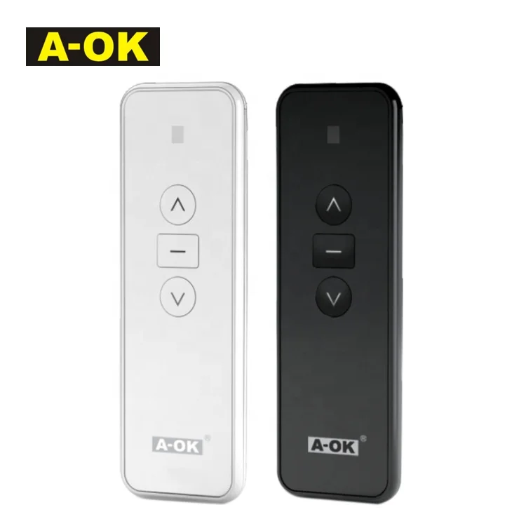 Motor Roller Blinds Drapery Curtain A-OK Automatic Motorized Curtain Motor Single Channels Hand Held Remote Control AC123-1