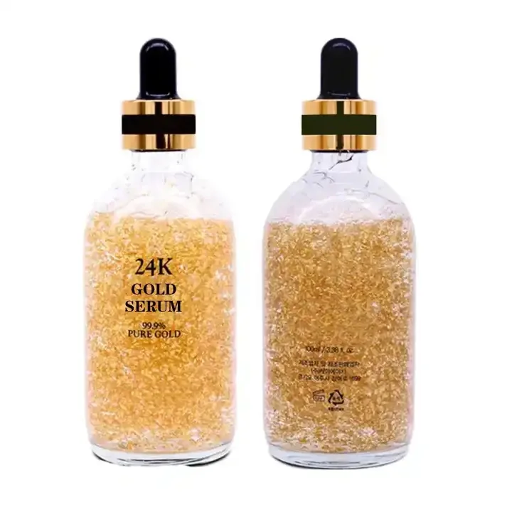 Customize Label Korean 4 in 1 Face Serum Skin Care Removing Dark Spots Natural Organic Vitamin C Whitening 24 K Gold Face Serum