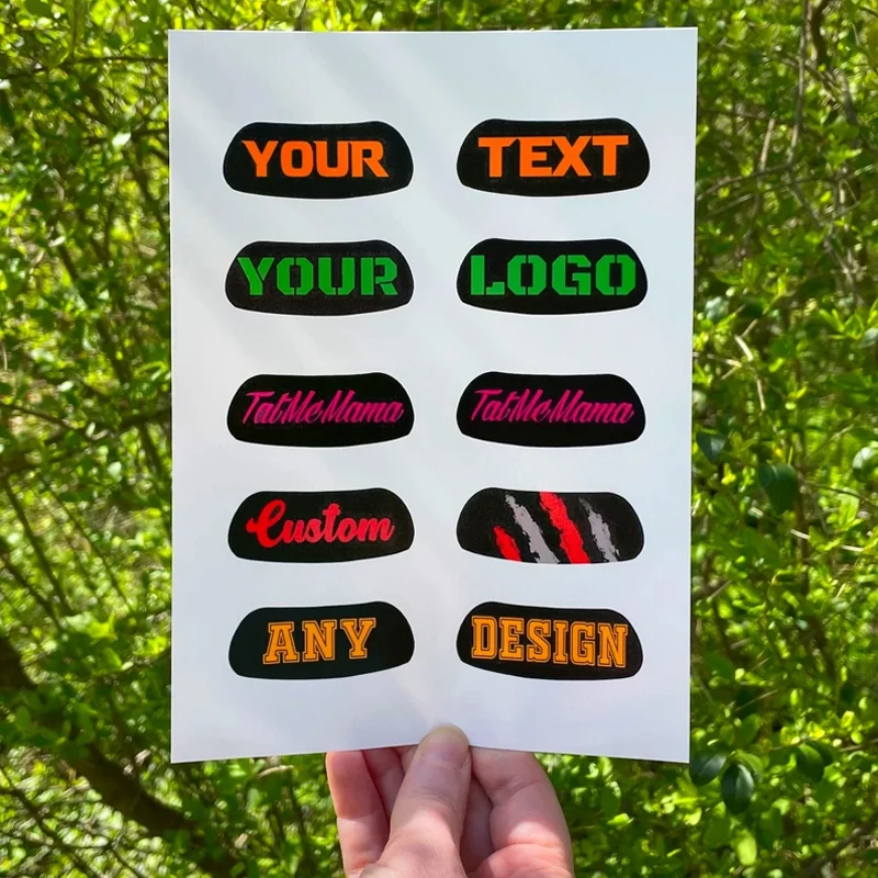 Custom Eyes Black Waterproof Stickers for Basketball Football Baseball Hockey Fans