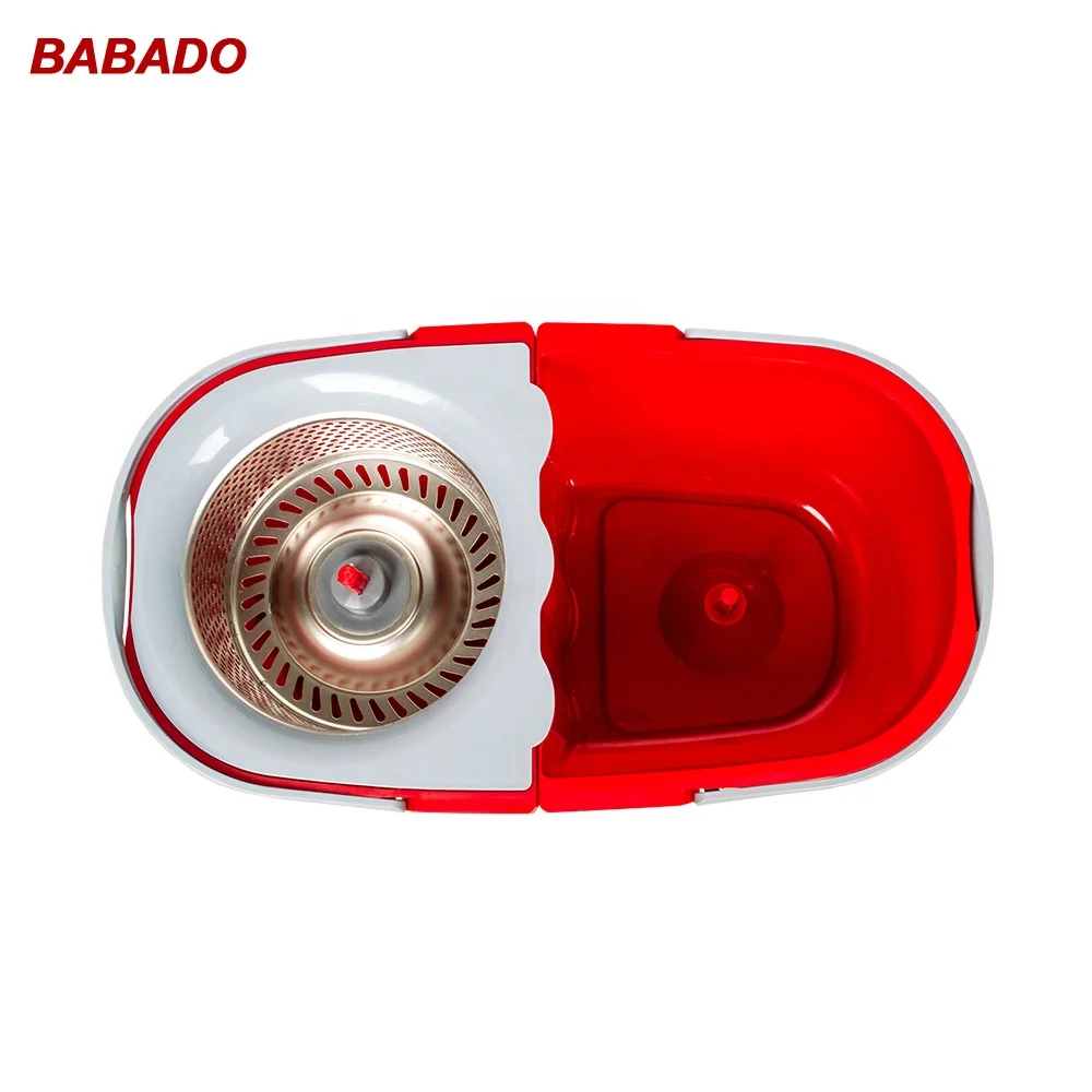 Горячая Распродажа новый продукт от BABADO корзина из нержавеющей стали 360 волшебный спин двойные разделенные 2 ведра набор швабры