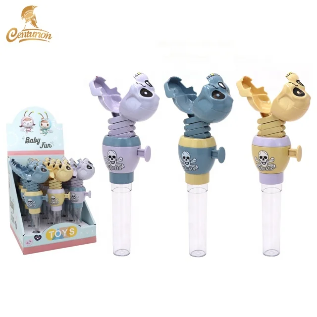 OEM Cartoon Goose Shake Whistle Music Container Toy Candy Kids Funny Candy Toy For Sales