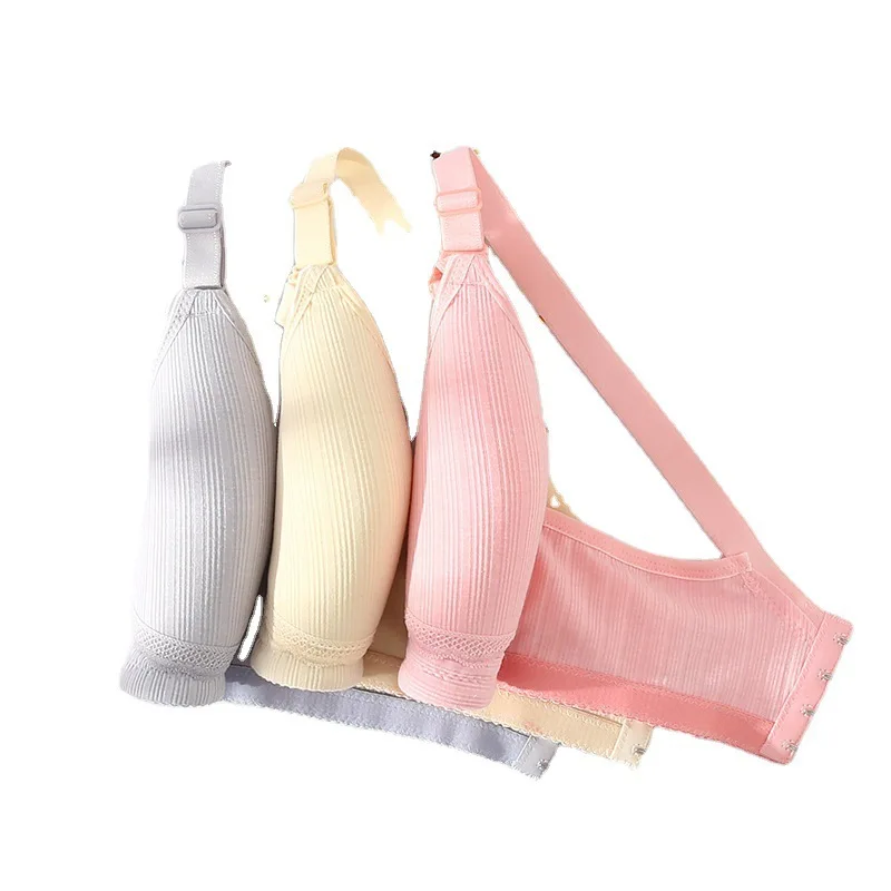 Women Seamless Feeding Bra Breast Feeding Nursing Support Bra Clasps Wirefree Maternity For Pregnancy Breastfeeding Sleep
