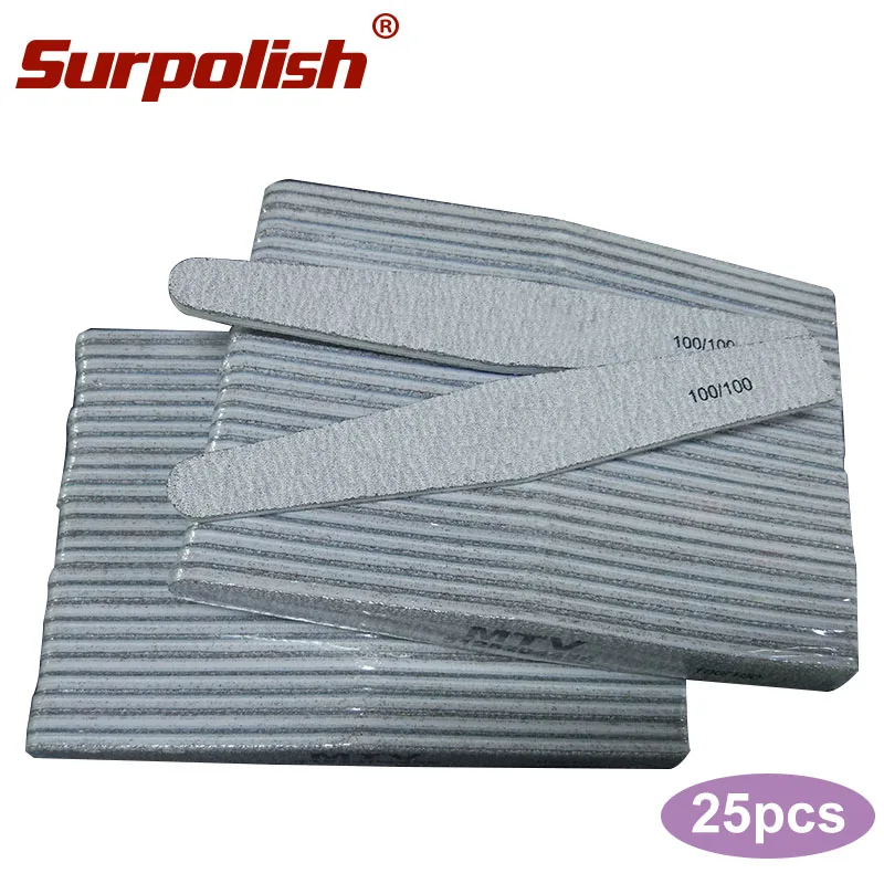 Professional Nail Files Double Sided 100/180 Grit Washable Buffer File