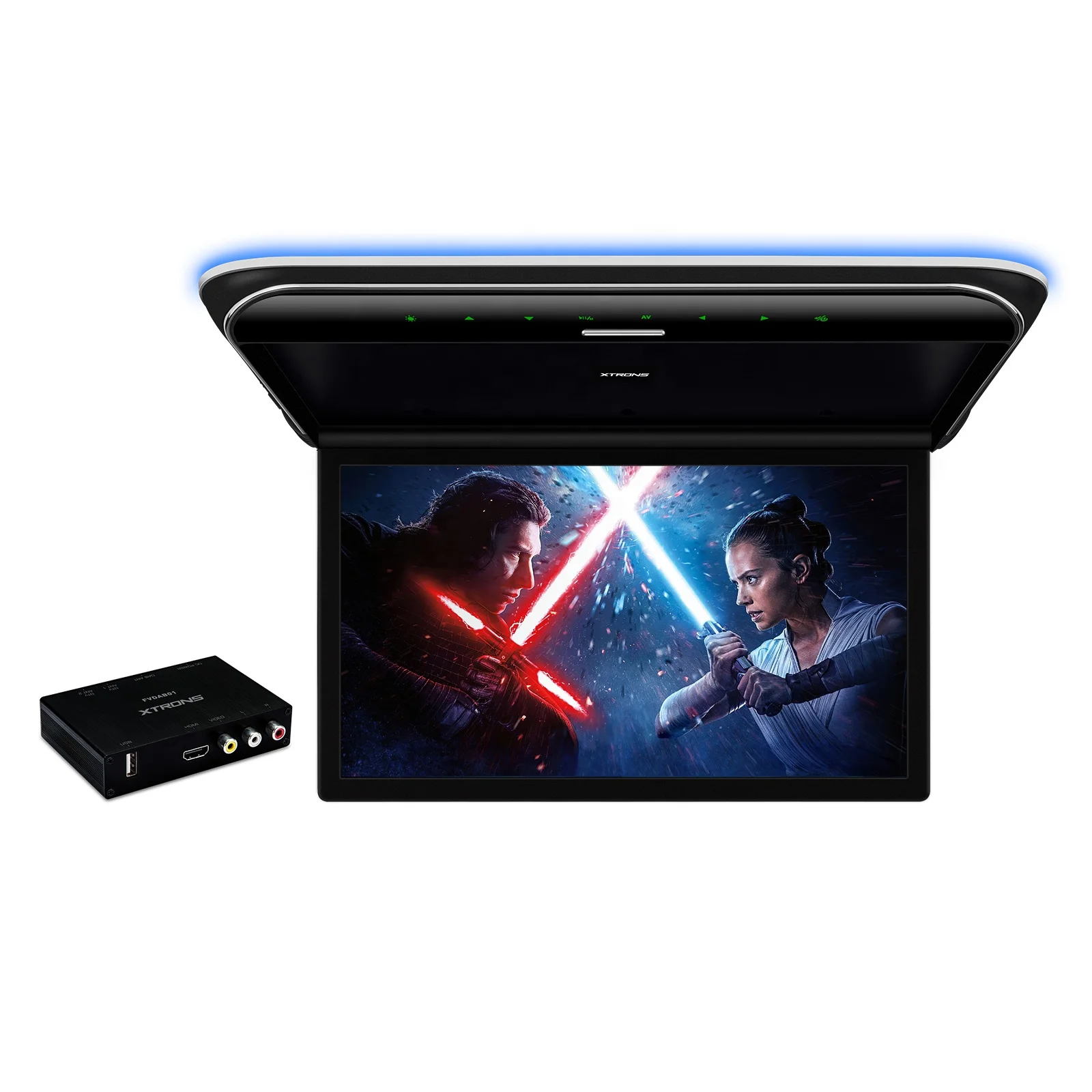 19.5 inch HD Digital TFT 16:9 Screen Ultra-thin Roof Mounted Player with Built-in Speakers and Colourful Aura Light