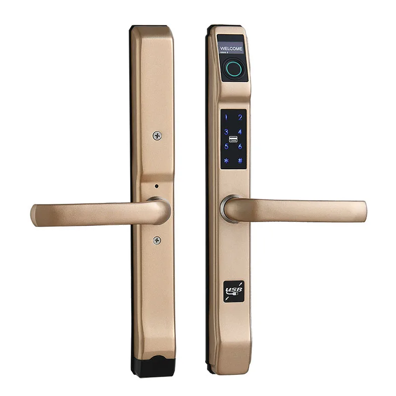 Intelligent sliding door lock available key fingerprint card