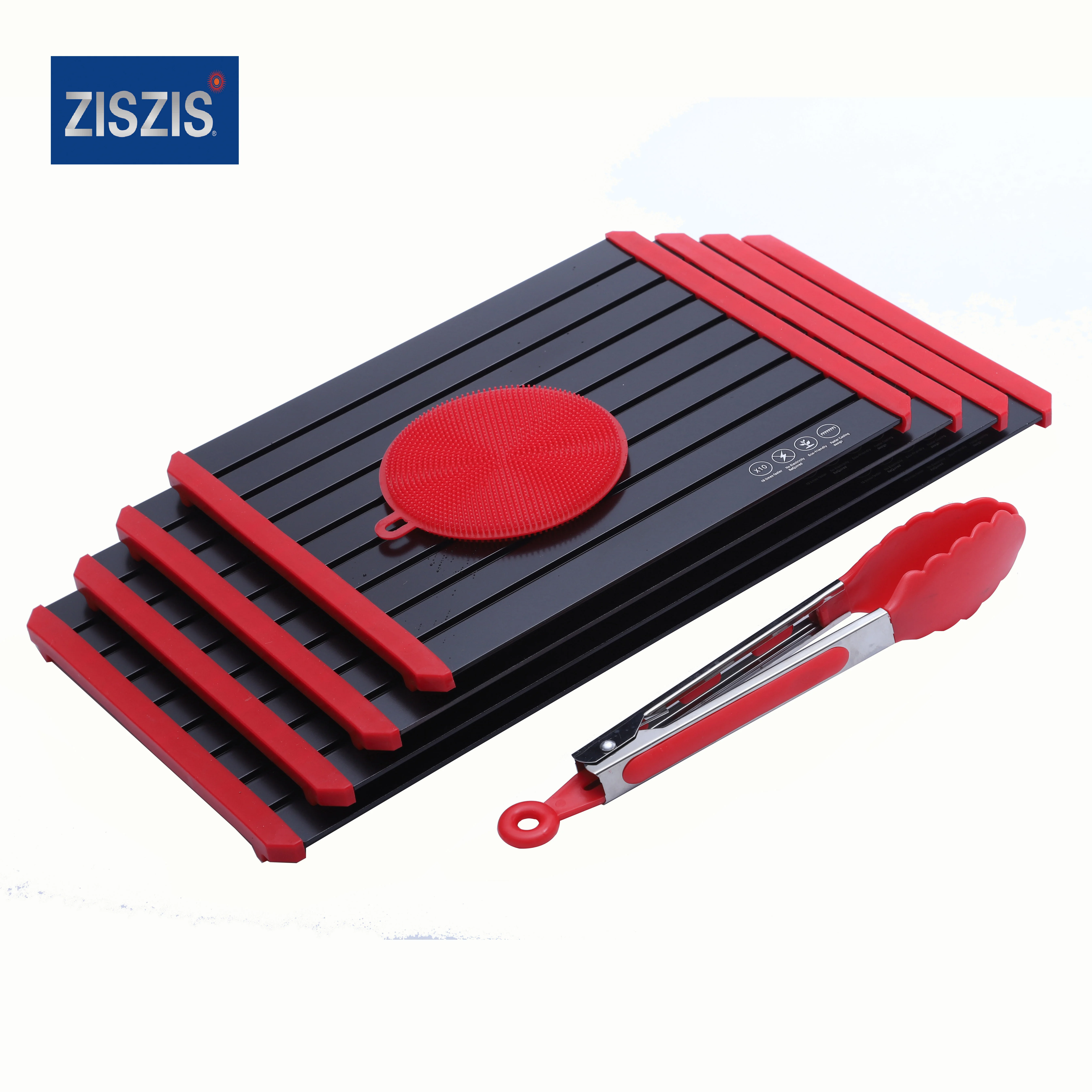 2021 New fast  thawing plate defrosting tray with silicone edge  for defrost frozen meat