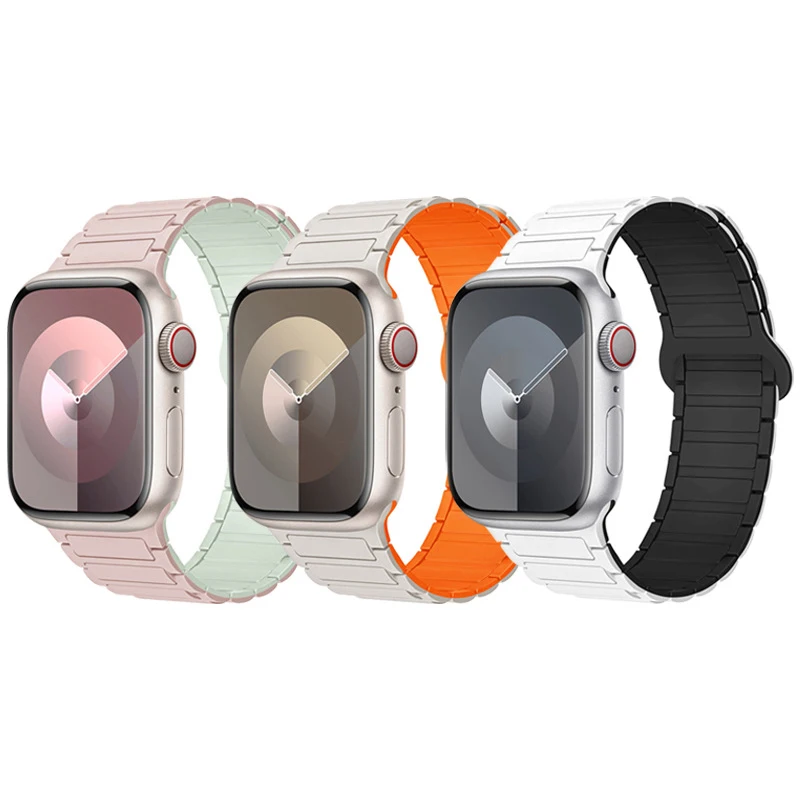 Smartwatch Strap Silicon Waterproof Breathable Adjustable Magnetic Silicone 49mm Sport Watch Band For Apple Watch Ultra