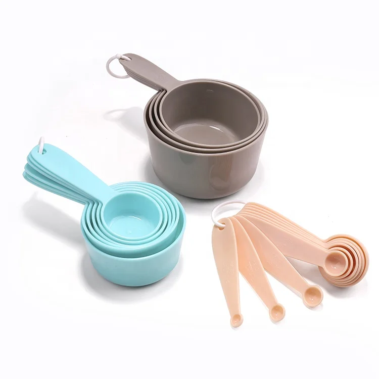 
19pcs multifunction food scale combined cheap plastic baking cake measuring cups and spoons set 