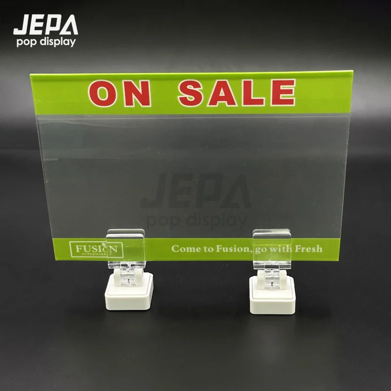 Supermarket Supplies Promotion Indoor Retail Pop Poster Banner Magnetic Sign Holder Gripper for Display