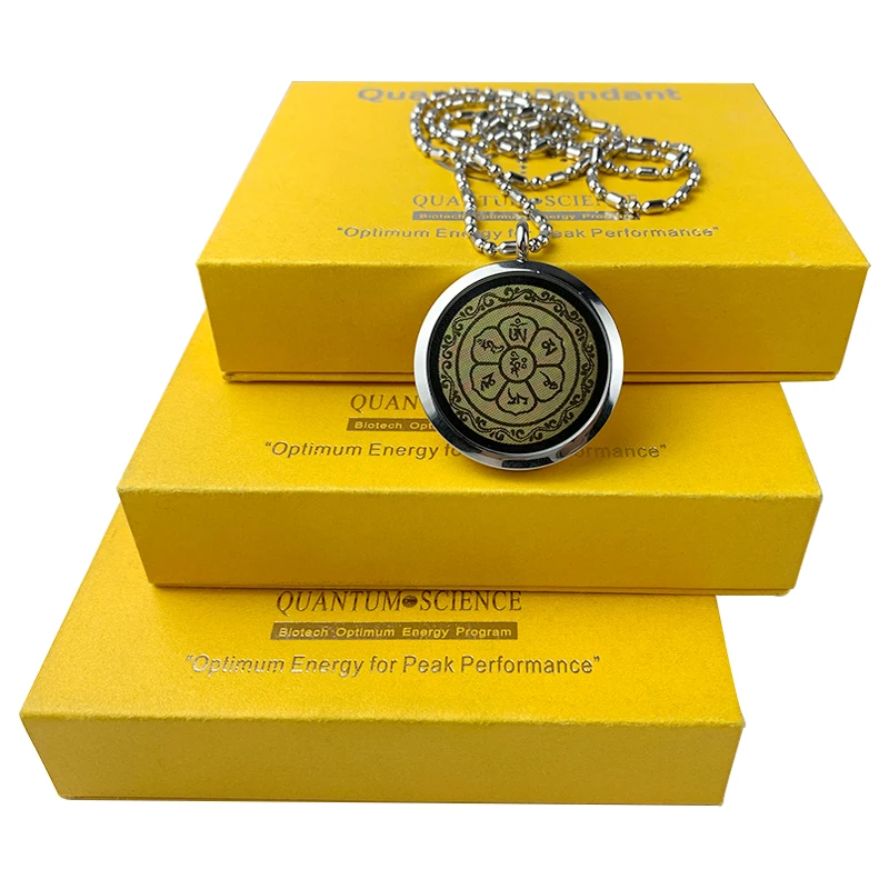 Charms gold jewelry quantum energy pendant negative ions emf protection jewelry quantum scalar energy pendant