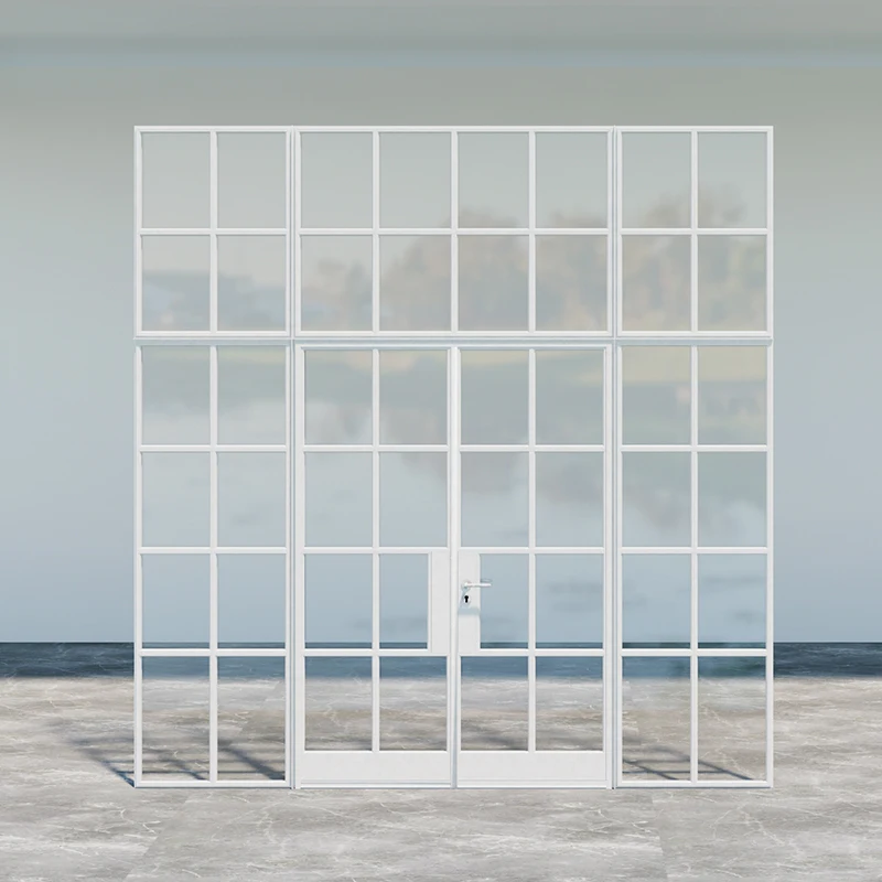 Modern Style Aluminum Alloy Insulated Glass French Door Villa Balcony Casement Door