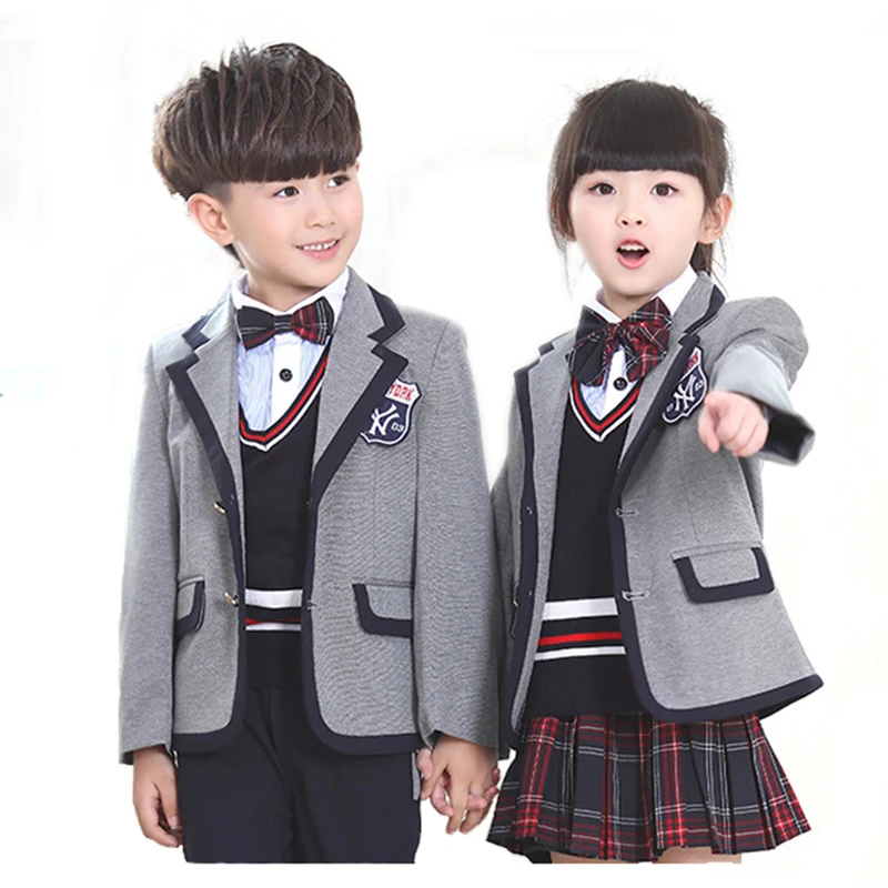 Новые британские костюмы для мальчиков и девочек для учеников начальной и средней школы Детский костюм