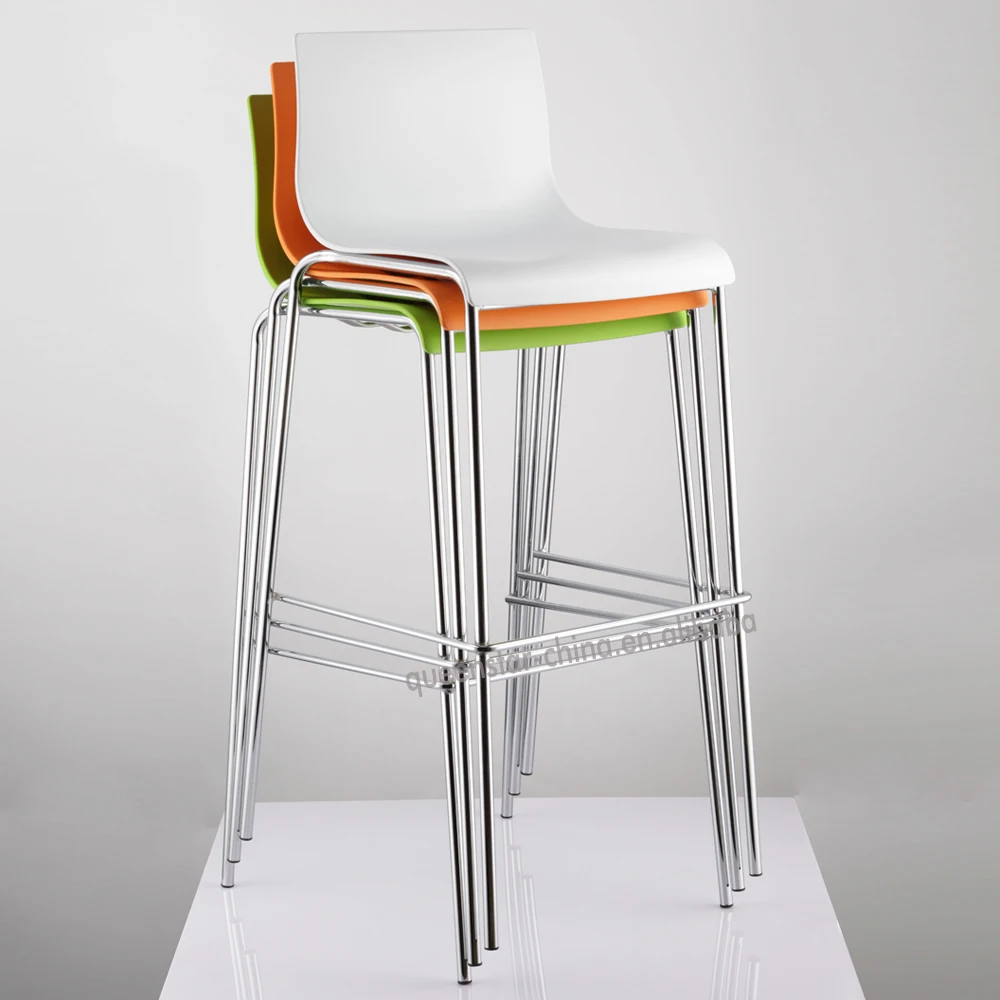 QS-STC04 Stackable high stool for kitchen high Bar chair counter stool stacking high plastic stool