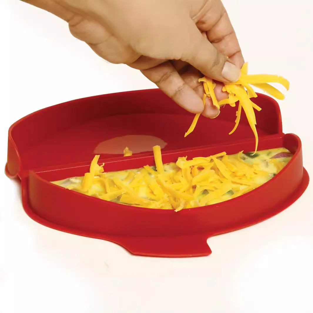 New Arrival Omelet Maker Custom Egg Shape Maker Egg Poacher Pan Convenient Silicone Omelette