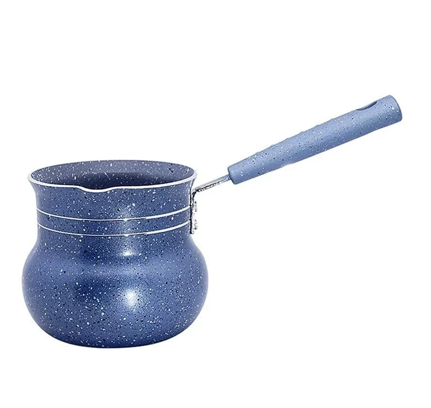 Hot Selling Pressed Aluminum Non Stick Marble Arabic Milk Pot turkish coffee cup Coffee warmer non stick cookware set