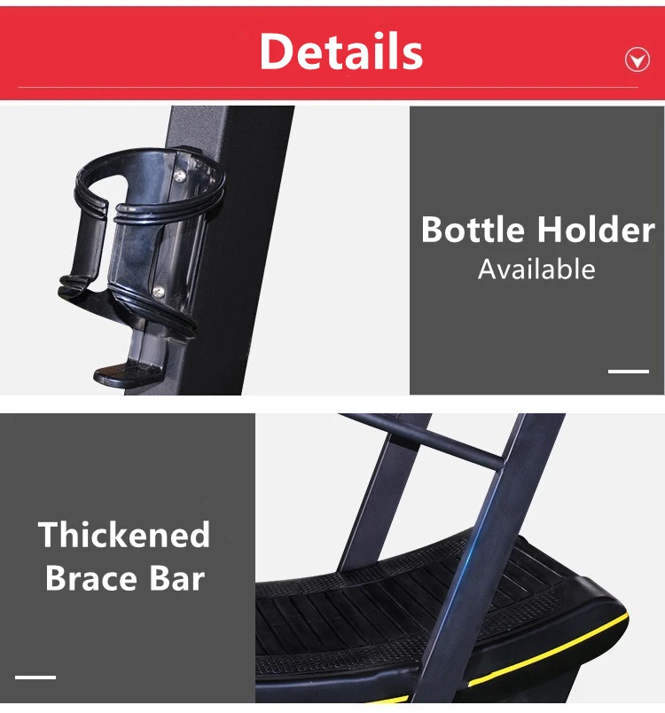 High quality Mechanical Magnet Resistance Noiseless Unpowered Curve Treadmill