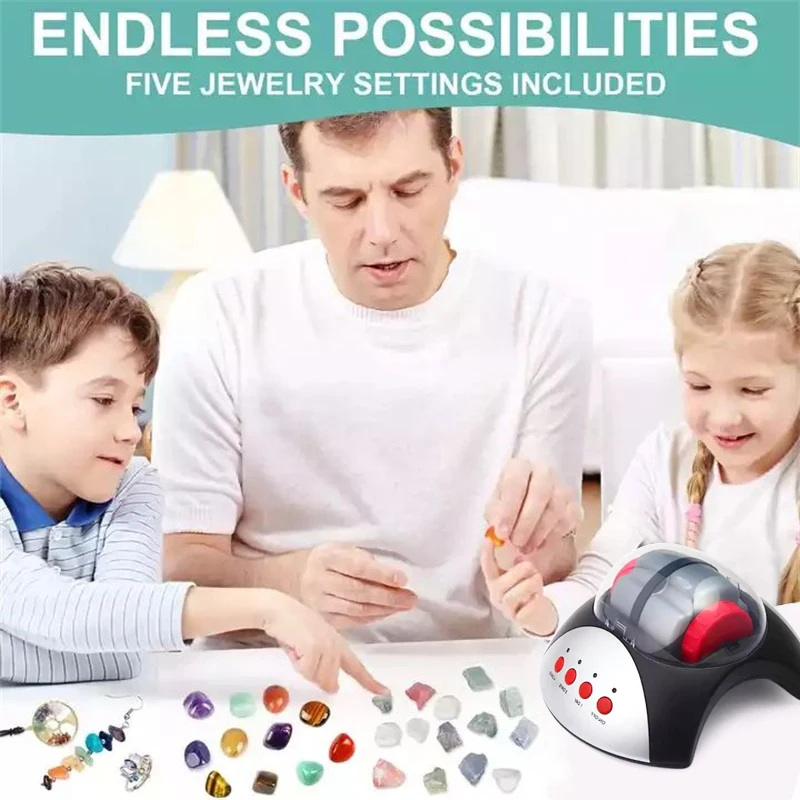 Custom Mini Electric Rock Tumbler Polishing Machine Steam Science Engineering Toys for Kids Educational