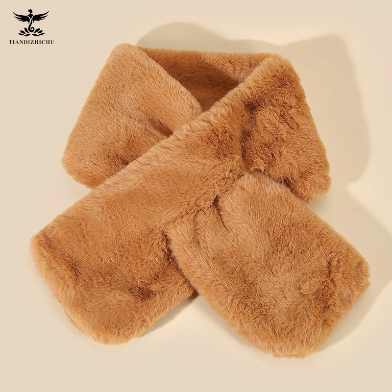 custom luxury Winter Fashion Cute Cartoon Decoration Warm ladies Scarf Super Soft Plush women designer Scarf