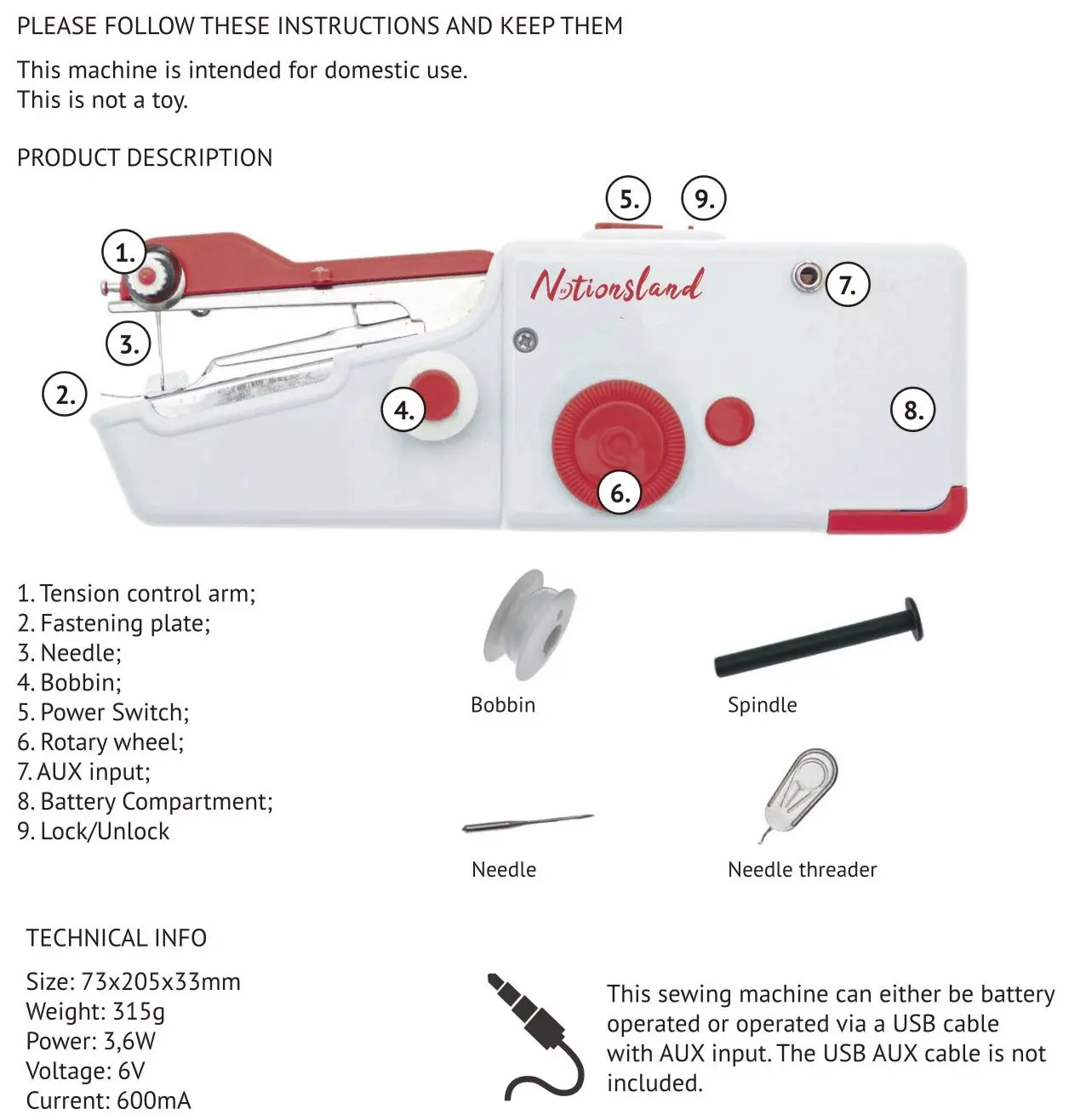 Factory Handy Electric Sewing Machine Mini Portable Handy Stitch Home Travel  Sewing Machine Table Hand-Held Single Stitch