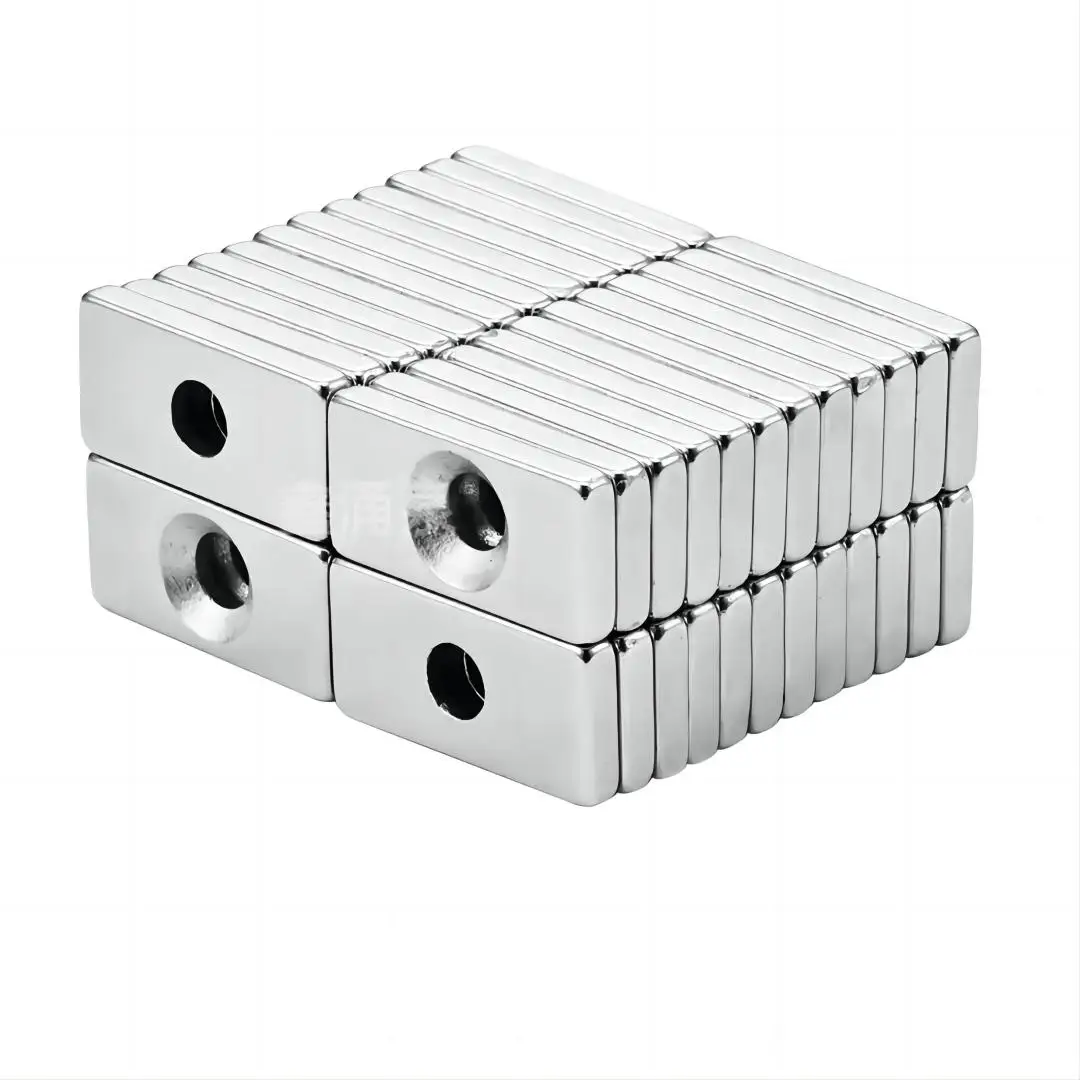 Countersunk Magnetic Materials Super Nickel Strong Magnet Block Magnets N52M N52H N52SH Countersunk Neodymium  Magnet 10mm