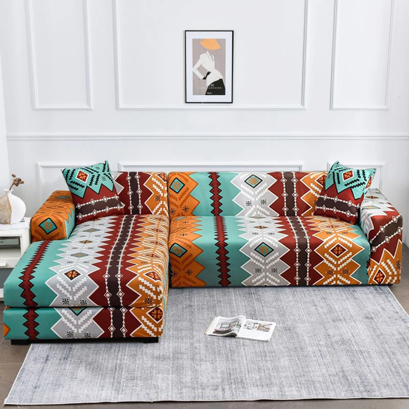 Universal Bohemia Elastic Sofa Cover Prin Armchair Slipcover L Shape Sofa Slipcovers Elastic Sectional Sofa Covers Couch Covers
