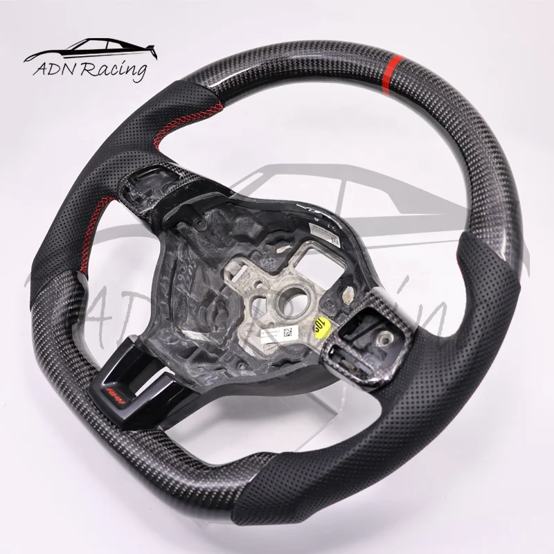 Подгонянное рулевое колесо из углеродного волокна для Volkswagen MK6 Golf GTI R Jetta GLI 2010-2014