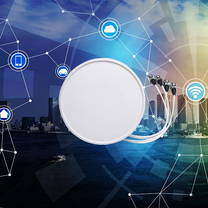Outdoor Waterproof 4g Lte Gsm Wifi Directional External Dual Polarization 4x4Mimo Ceiling Mounting Flat Panel Wireless Antenna