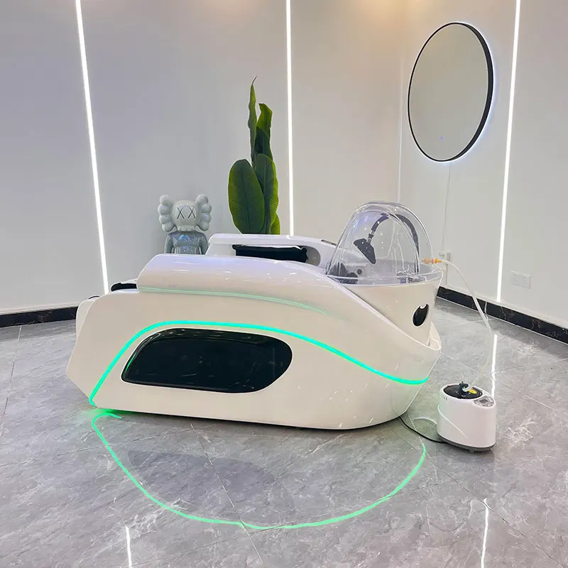 Electric Water Therapy Luxury Head Spa Shampoo Bed Hair Washing Salon Massage Bed