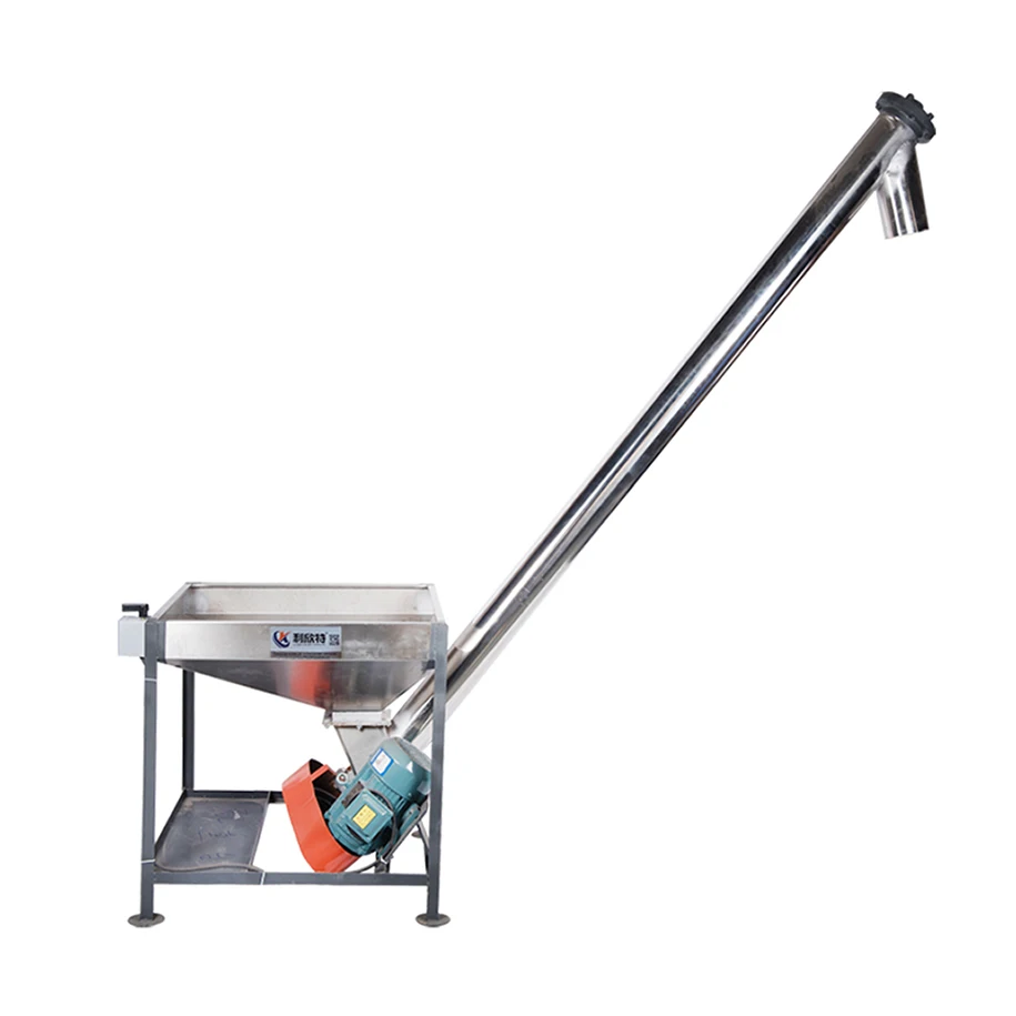 Factory Price Stainless Steel Screw Conveyor Feeder Loader, Industrial Use With Hopper Auger Feeding loader Machine