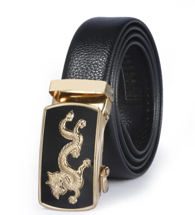 New Product mens automatic buckle belts for men Genuine Leather belt custom logo LQbelt factory