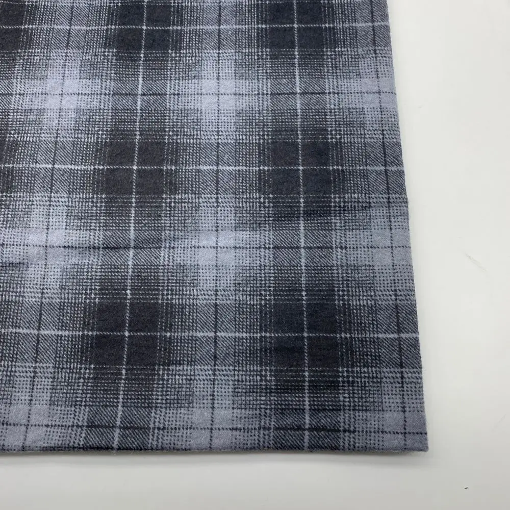 High quality Flannel 100% cotton digital printed fabric for comfortable and breathable shirt fabric