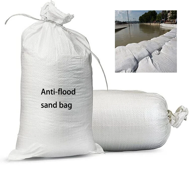 HOT!14x 26 inch PP Woven Polypropylene Flood Protection Bags anti- flood Sand bags PP Sacks flood packing bag with drawstring