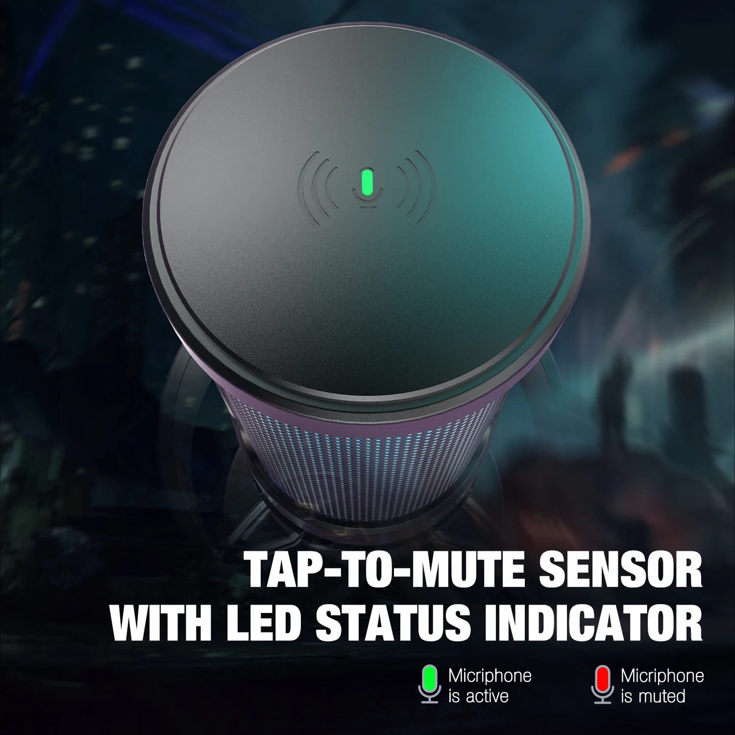 FIFINE A8 Streaming Condenser Microphone Gamer Podcast Microphone RGB Gaming Microphone