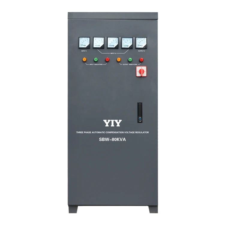 SBW 80KVA Three Phase voltage regulator for generators  serve motor stabilizer High Precision Stabilizer YIY