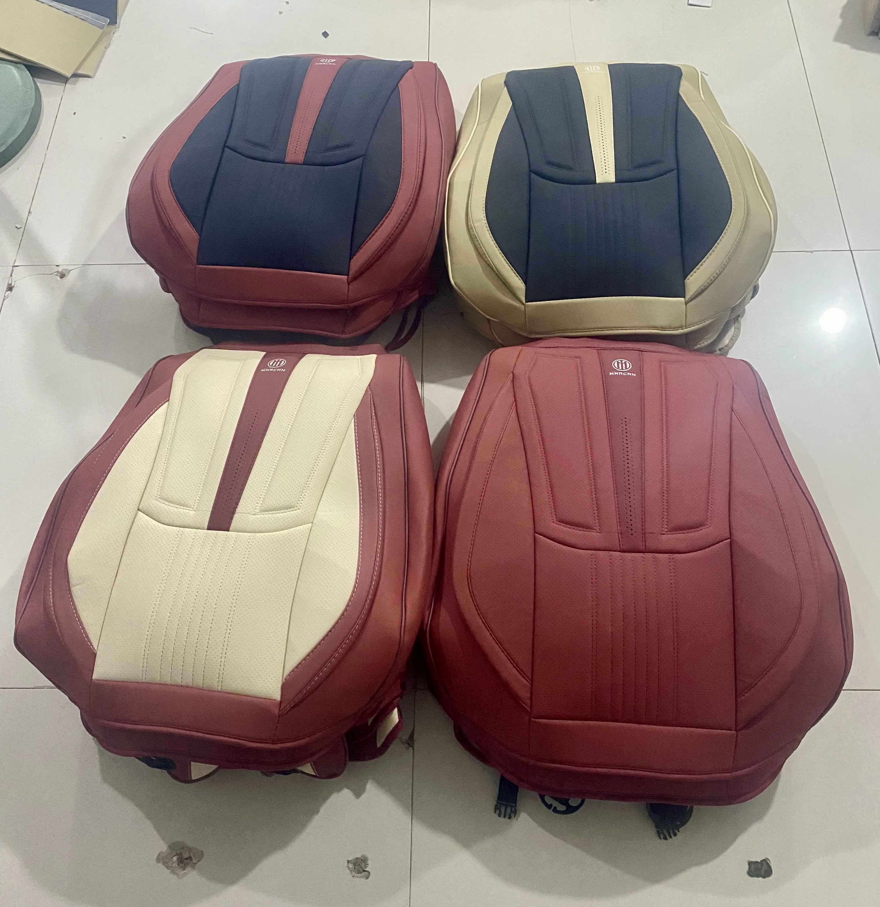 Marcan Hot Sale 2024 Leather waterproof Universal Car cushion Four Seasons Fashion Design Custom Car Seat Cover Full Five Seats